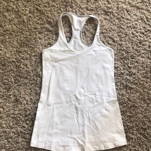 White Lululemon athletica racerback tank. Size 6.